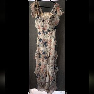 Badgley Mischka Elegant Cream Dress